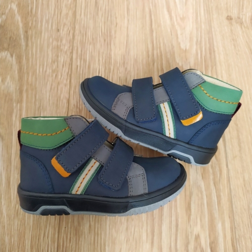 Kék-zöld két tépőzáras cipő